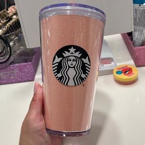 Pink sparkly Starbucks cup